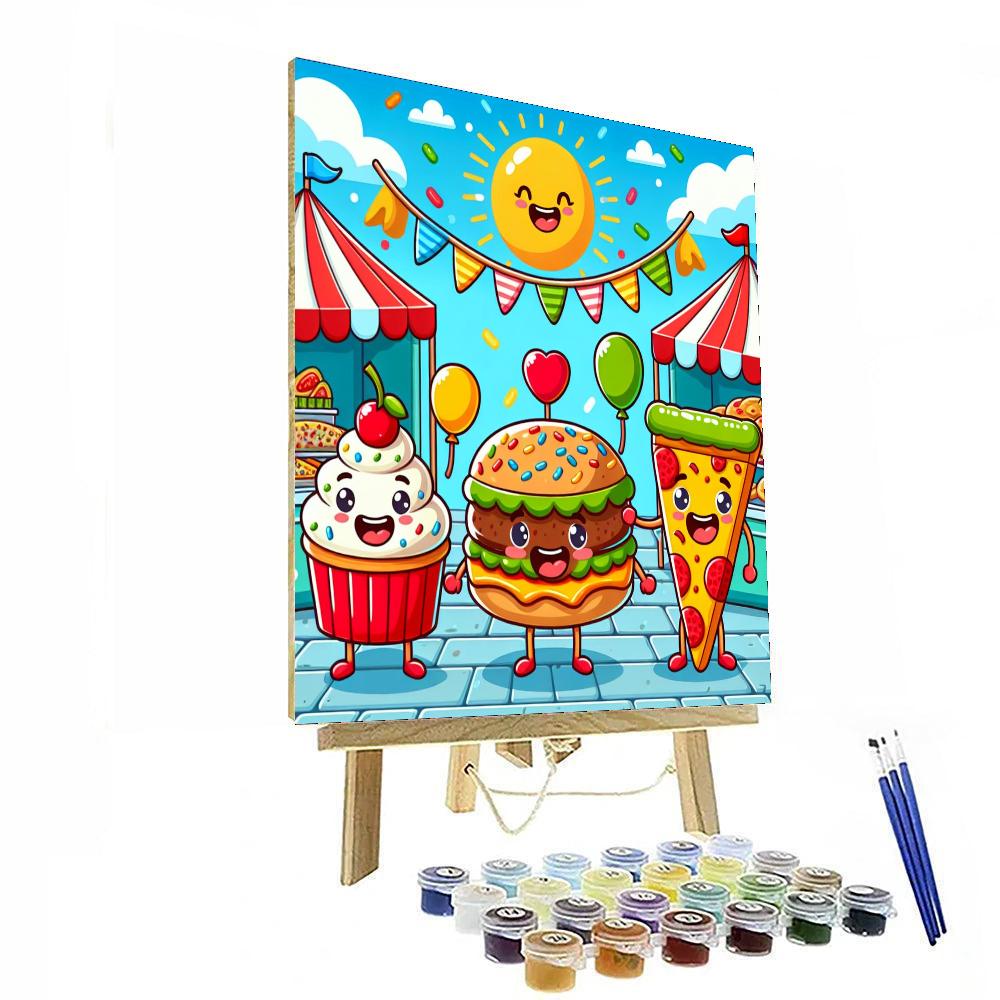 Fantastic Food Festival Paint By Numbers