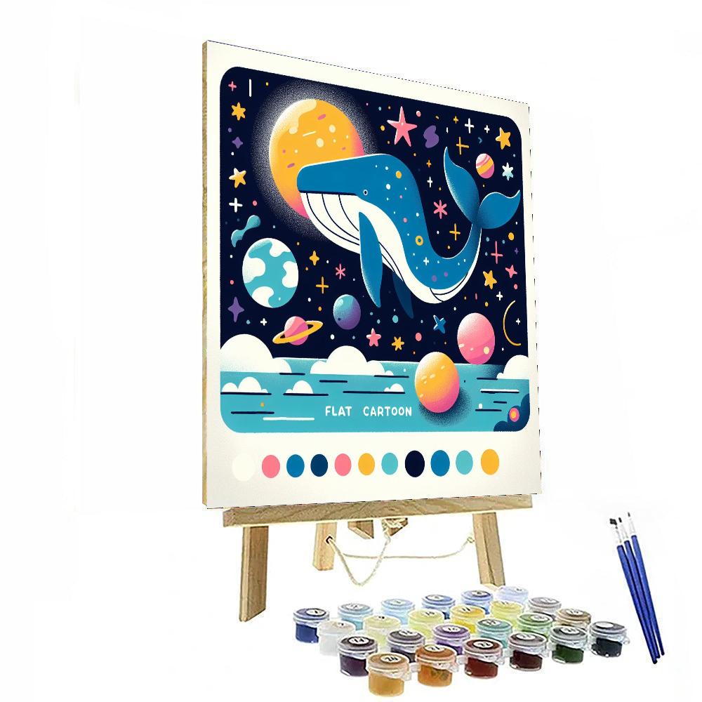 Space Drifter Whale Number Painting