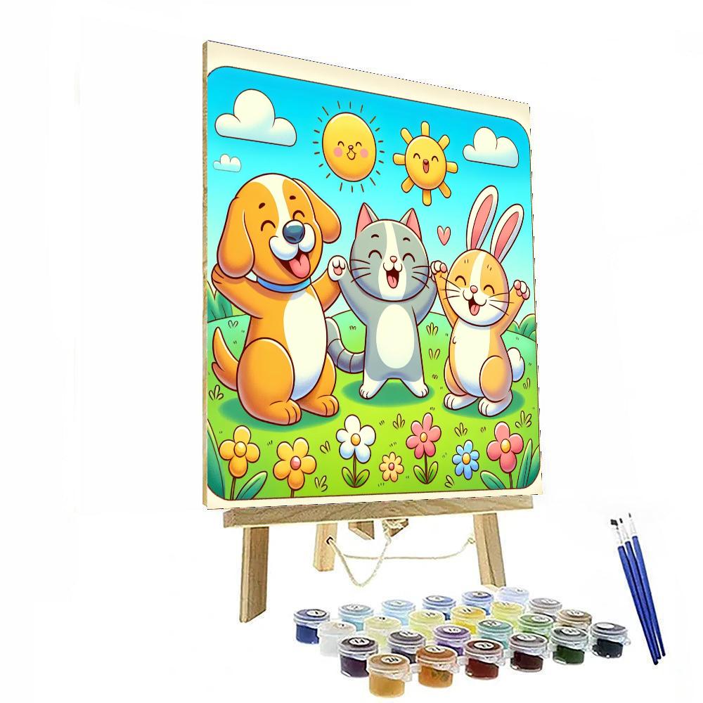 Animal Friends Playdate Painting Number Kit