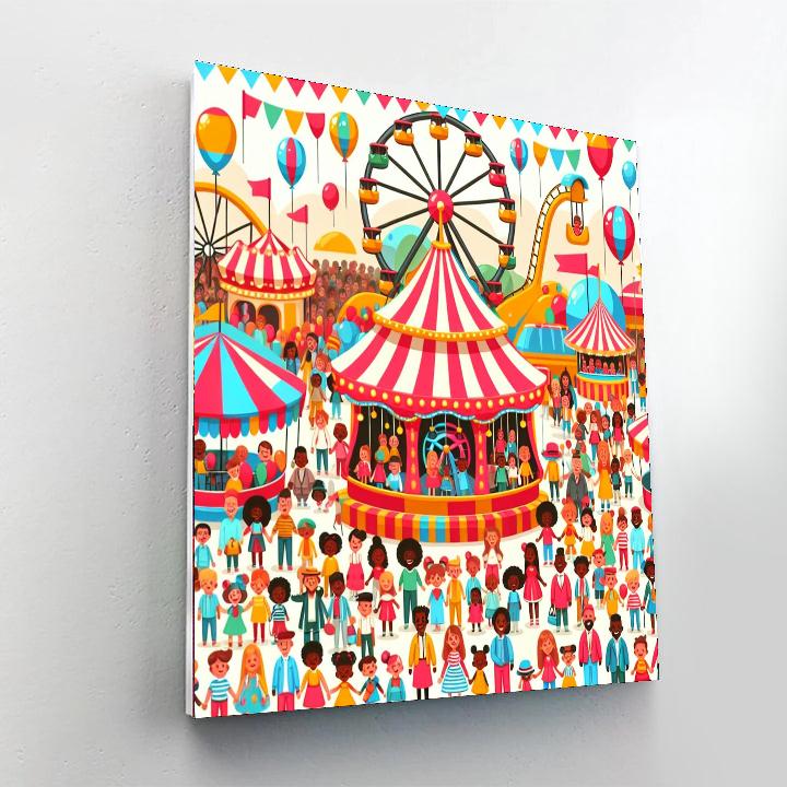 Carnival Of Fun And Friends Paint By Numbers Art