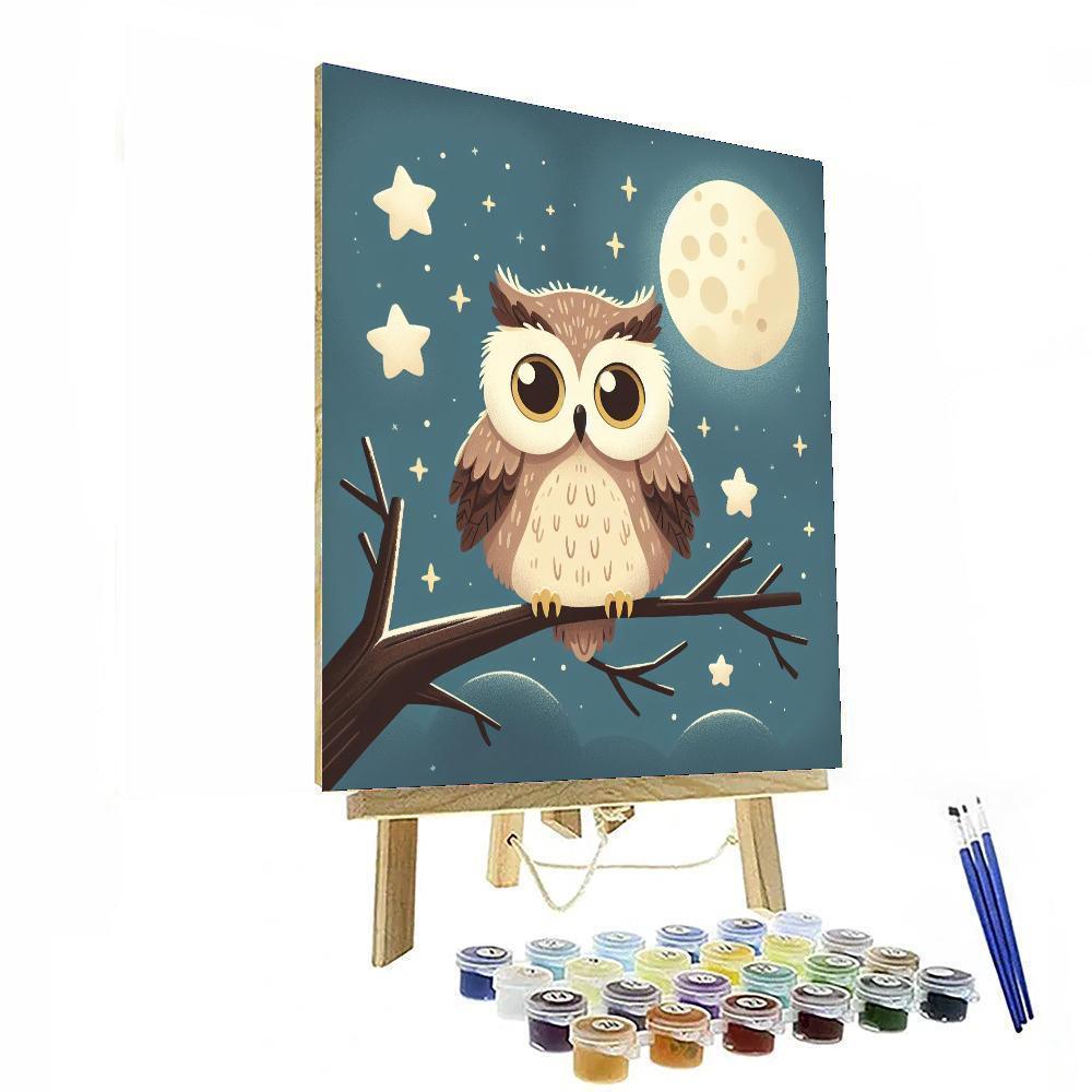 Starry Night Owl Numbered Painting Kits