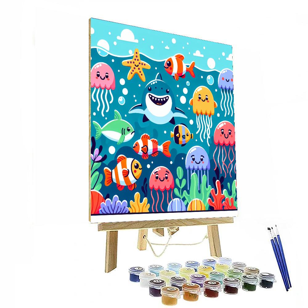 Adventure At The Aquarium Paint By Numbers Art