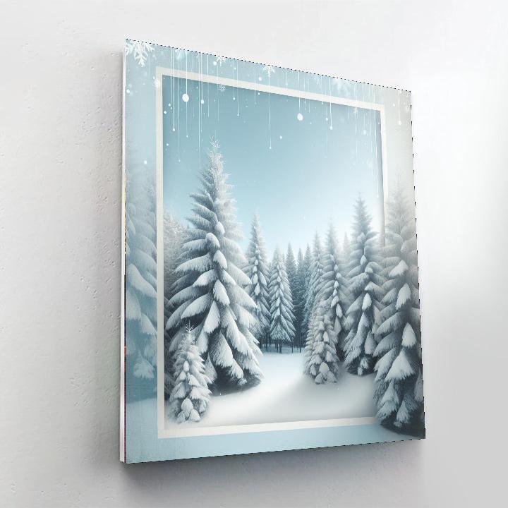 Magical Snowy Forest Paint By Numbers Art