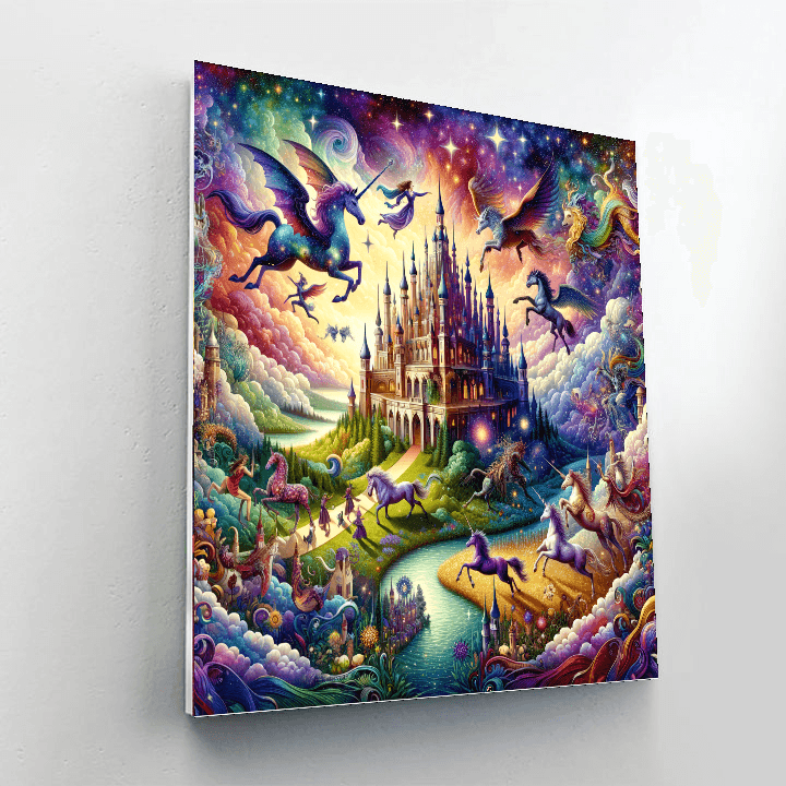 Magical Fantasy Realm Painting Number Kit