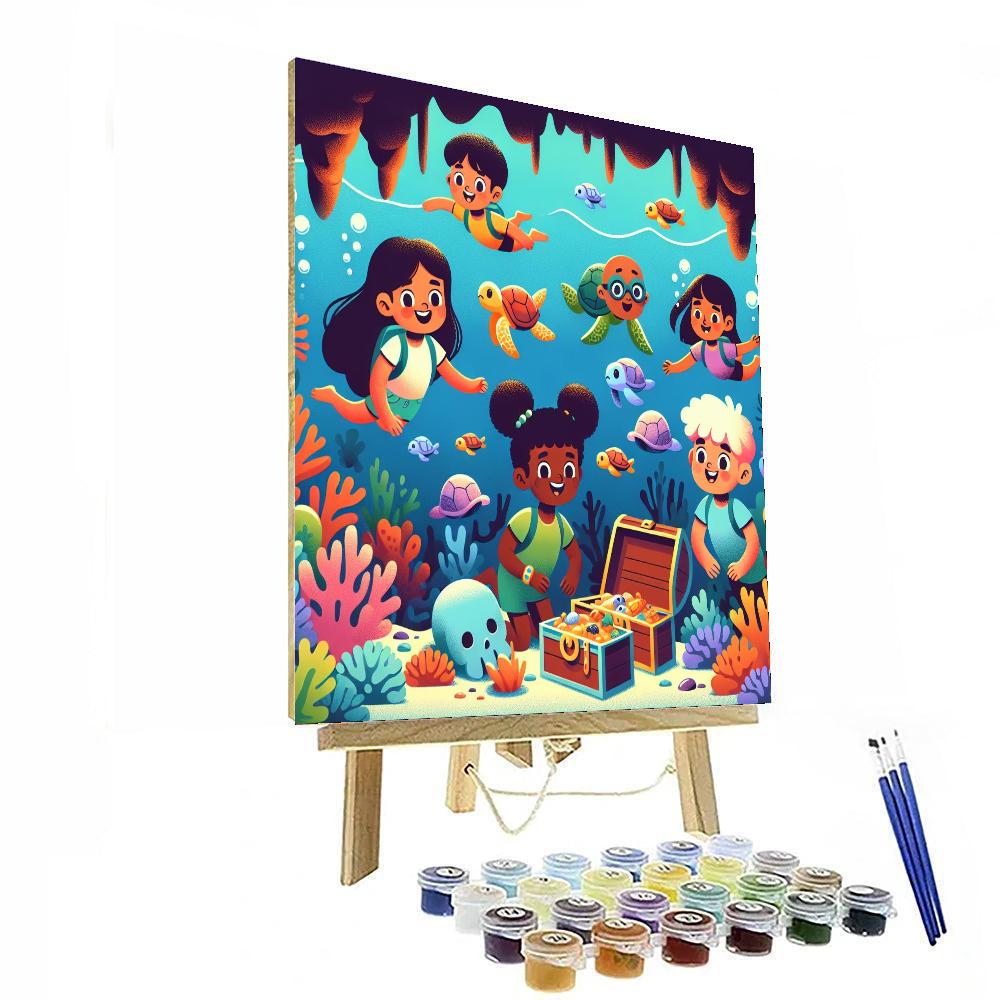 Charming Coral Caves Numbered Painting Kits