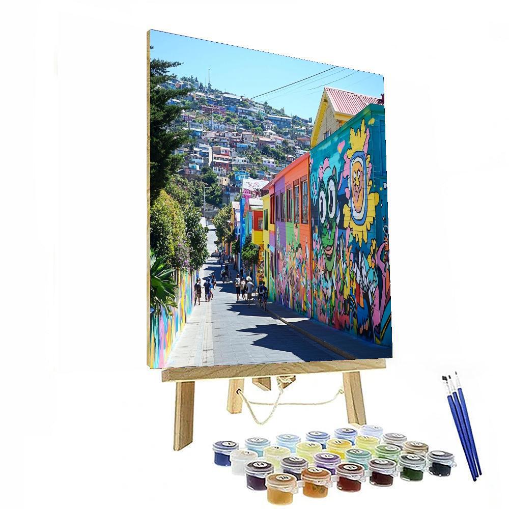 Street Art Tour In Valparaiso Number Painting