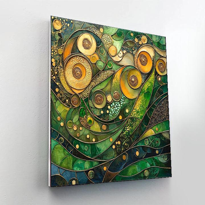 Gustav Klimt Inspired Vibrant Spirals Of Nature  DIY Paint By Numbers
