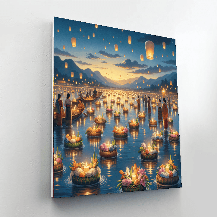 Loi Krathong - Thailand Paint By Numbers