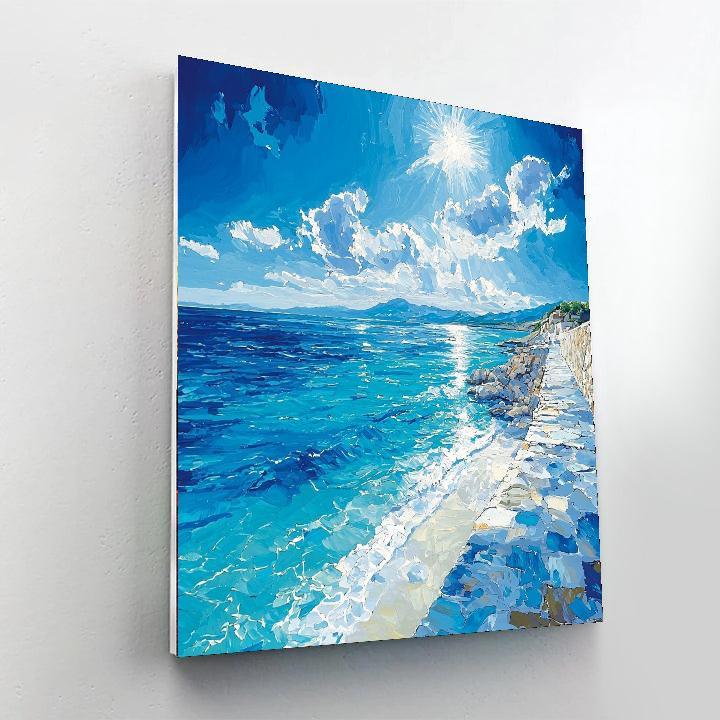 David Hockney Inspired Aegean Daydream  DIY Paint By Numbers