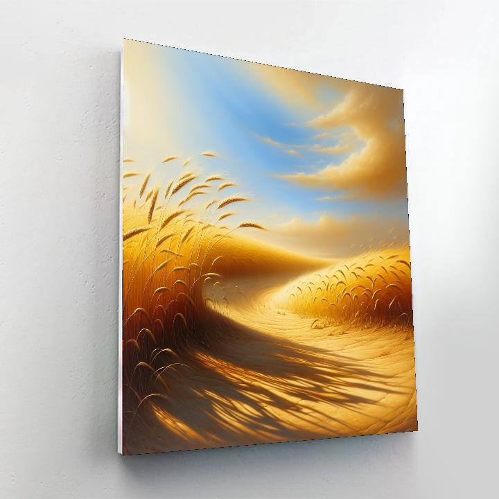 Sun-kissed Wheat Fields Painting By Numbers Kit