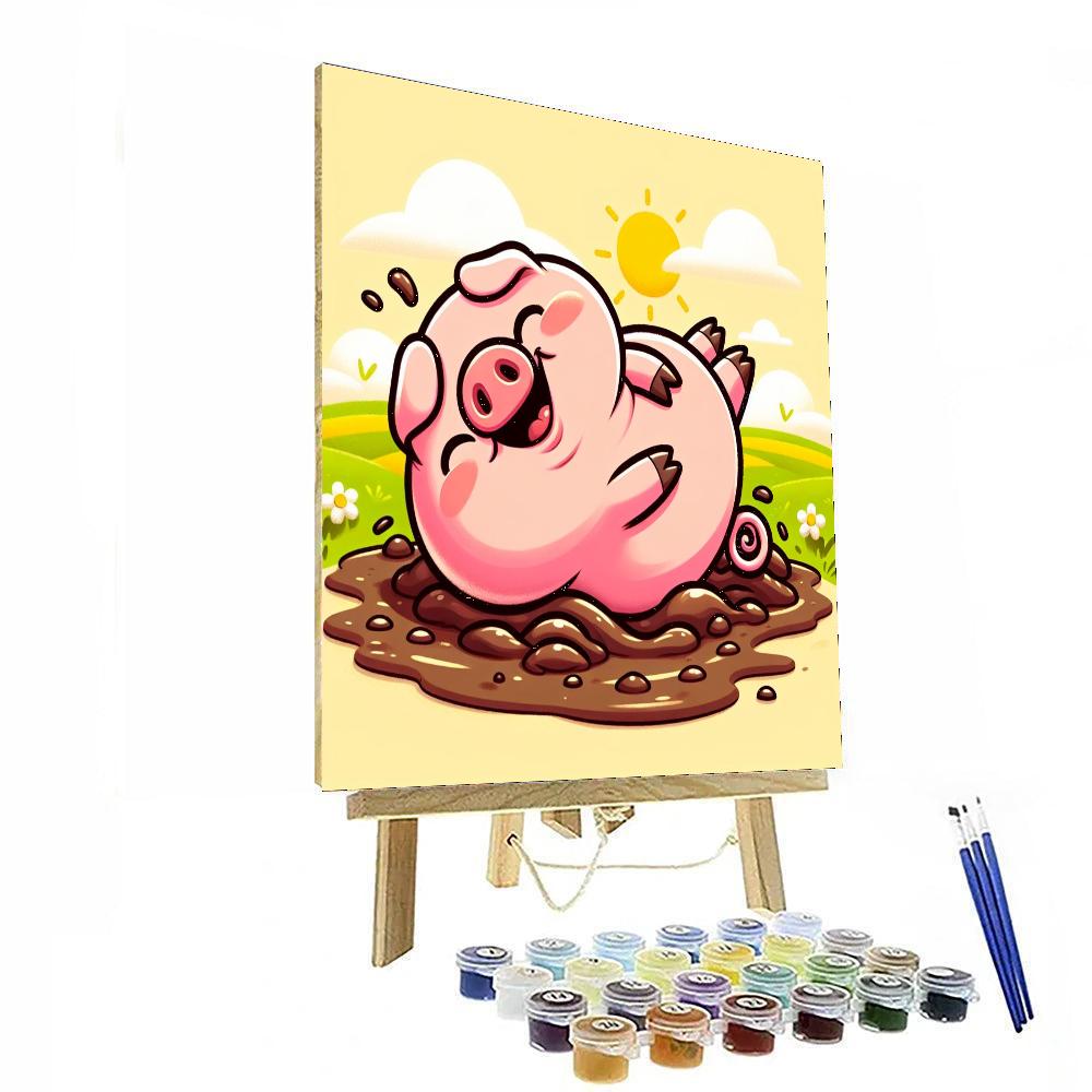 Playful Piglet DIY Paint By Numbers
