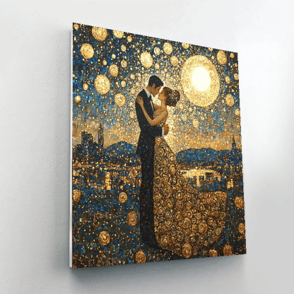 Gustav Klimt Inspired Dancing In The Moonlight  Paint By Numbers Art