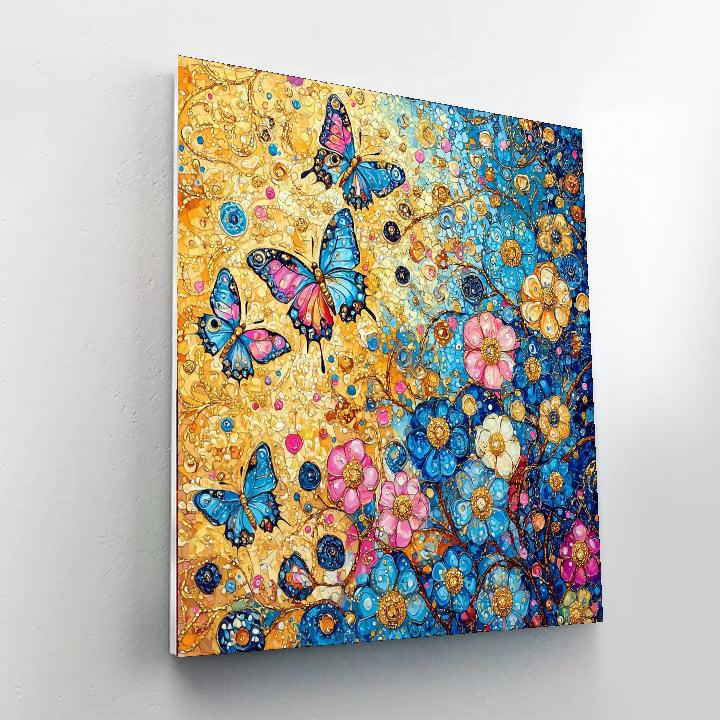 Gustav Klimt Inspired Elegant Butterflies  Numbered Painting Kits