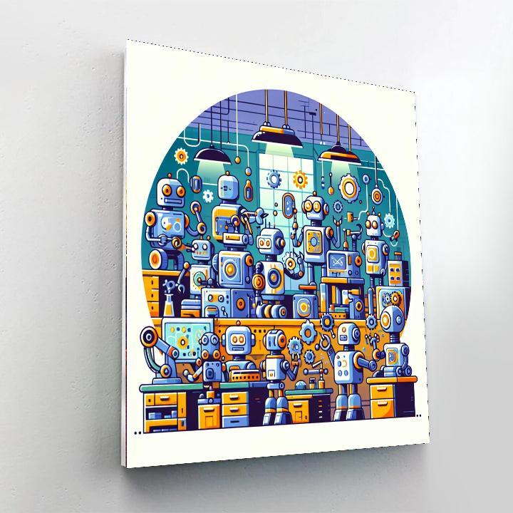 Robot Builders World Painting By Numbers Kit