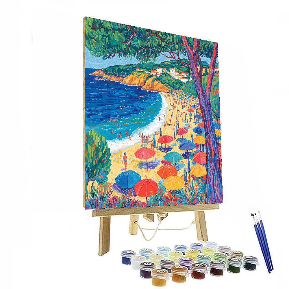 Paul Signac Inspired Colorful Coastal Retreat  Number Painting