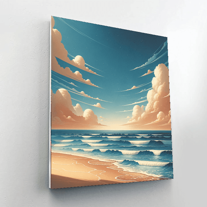Soothing Coastal Waves Paint By Numbers Art