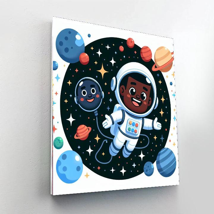Astronaut's Space Journey Painting Number Kit