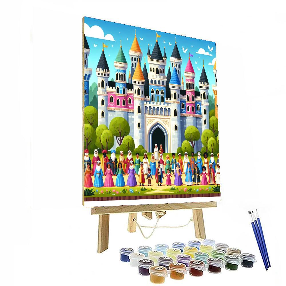 Fairytale Royal Castle Painting Number Kit