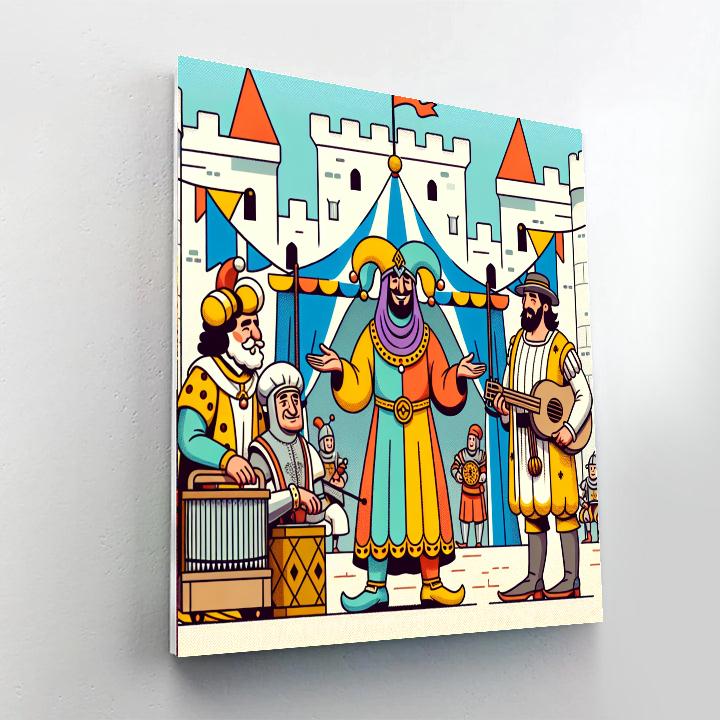 Joyous Medieval Festival Number Painting