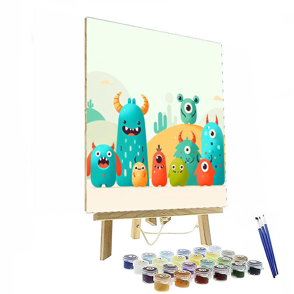 Merry Monster Mania Paint By Numbers Art