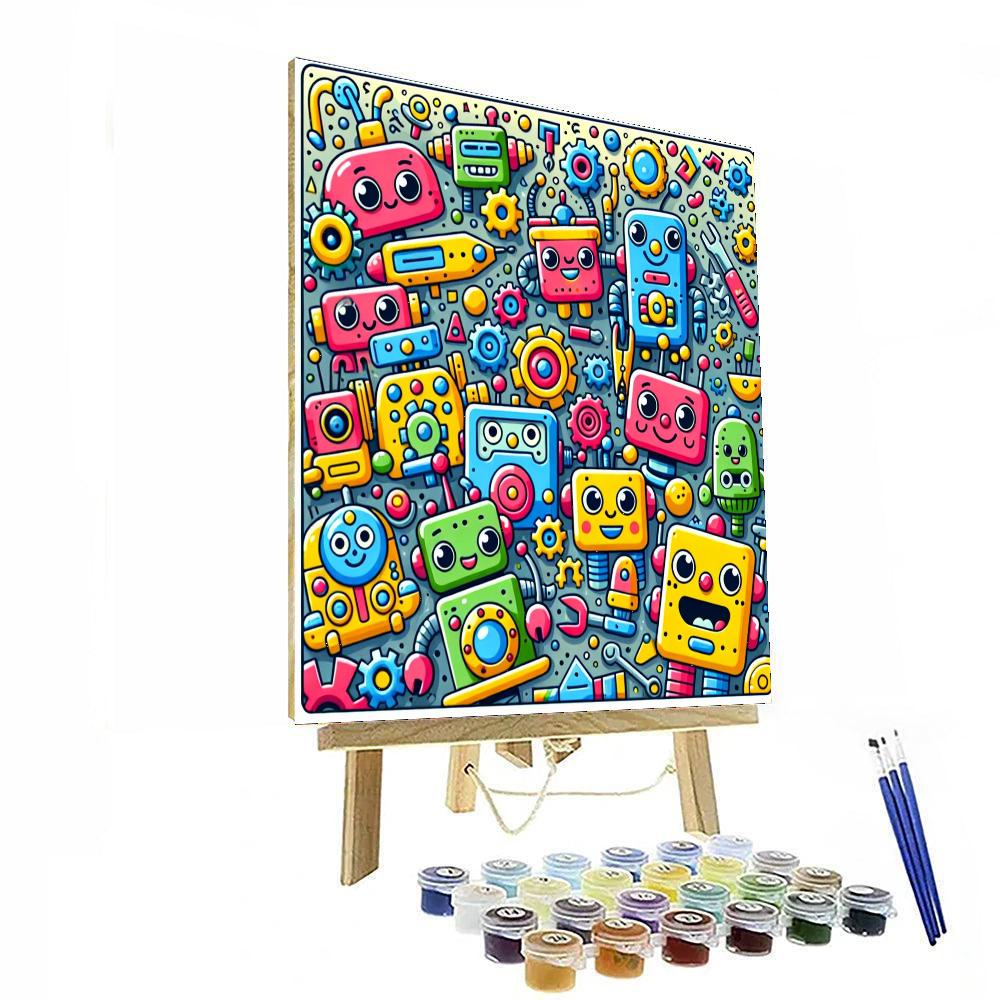 Creative Robot Builders Painting By Numbers Kit