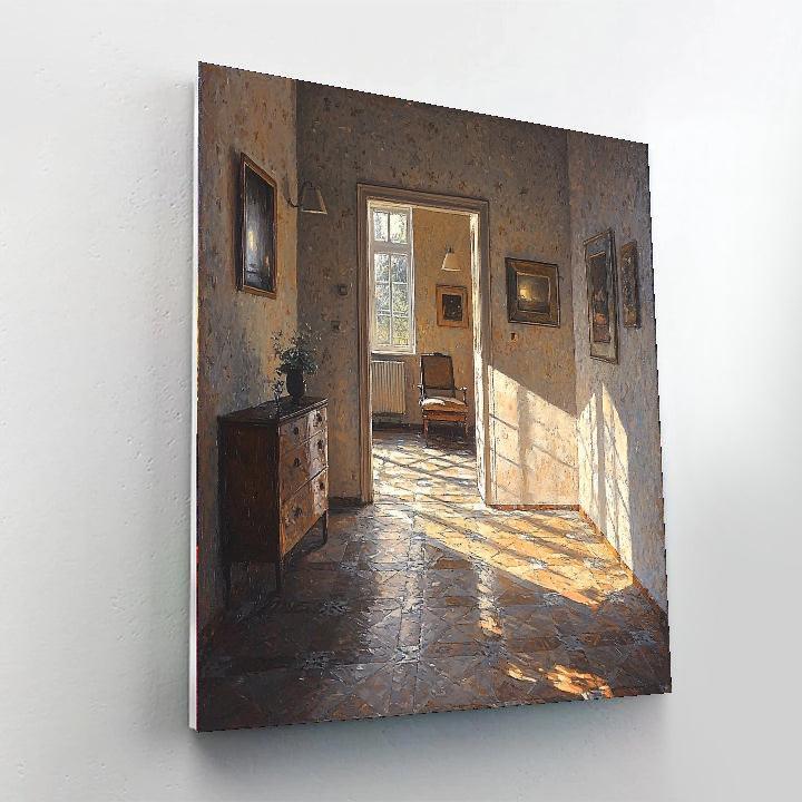 Johannes Vermeer Inspired Vermeer's Sunlit Reverie  Numbered Painting Kits