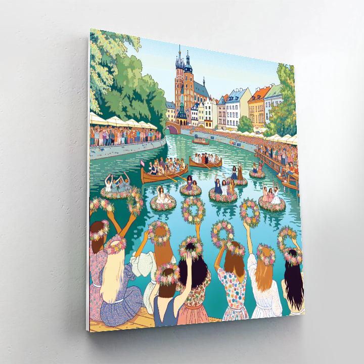Krakow's Wianki Festival - Poland Painting Number Kit
