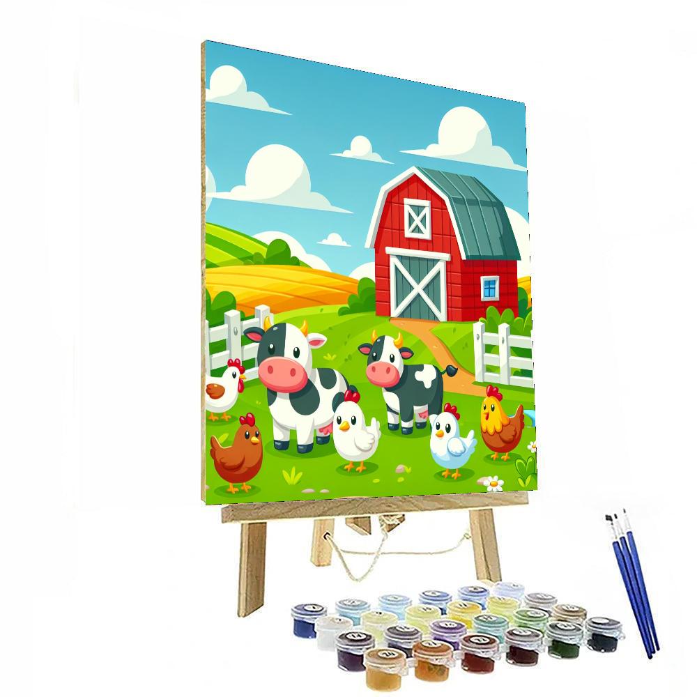 Sunny Day Farmyard Painting By Numbers Kit