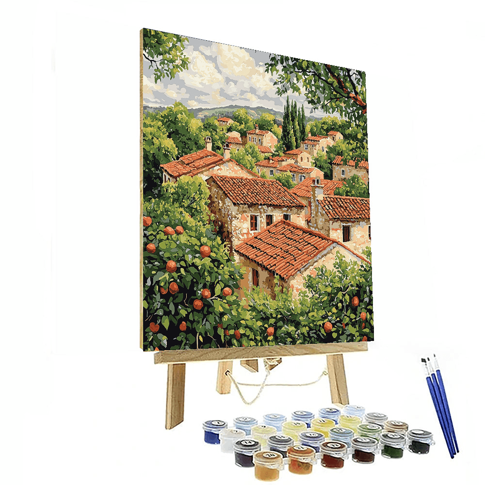 Pierre-Auguste Renoir Inspired Retro Rooftops  Paint By Numbers