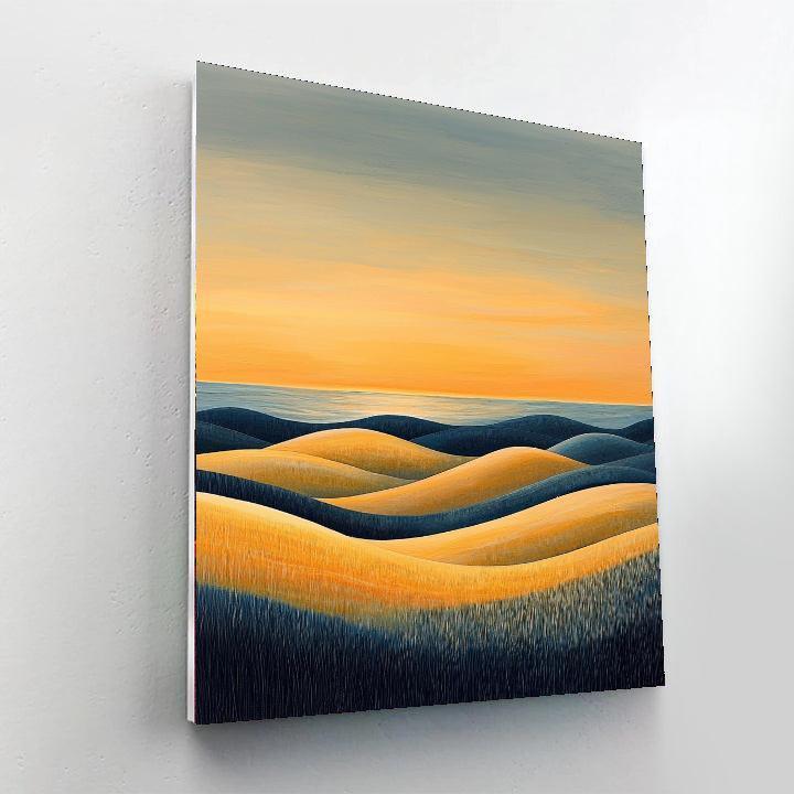 Nandalal Bose Inspired Mystical Dawn Over Fields  DIY Paint By Numbers