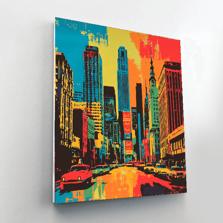 Andy Warhol Inspired Cityscape Symphony  Paint By Numbers Art