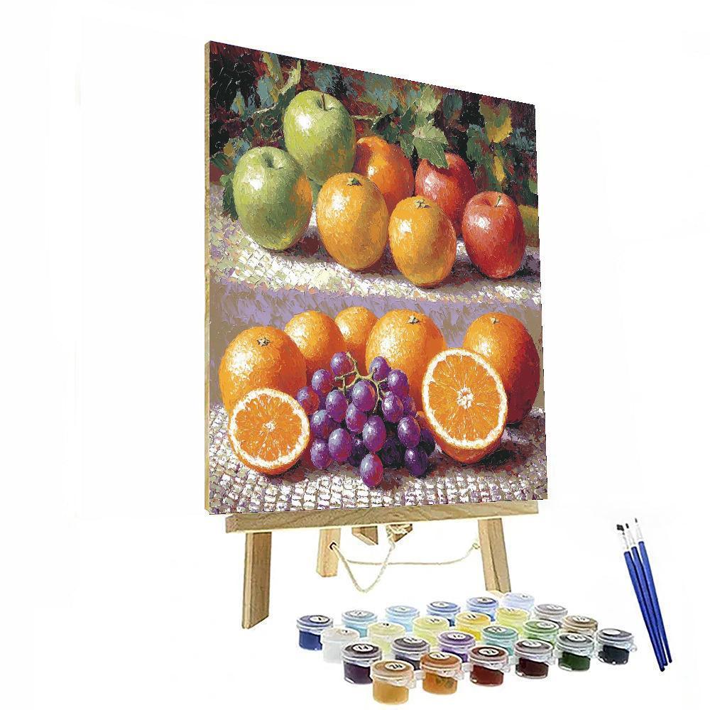 Paul Cézanne Inspired Fruity Delights  DIY Paint By Numbers