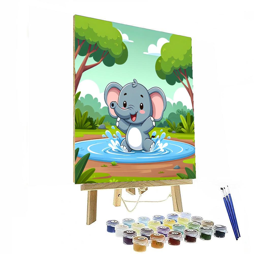 Joyful Elephant Adventure Paint By Numbers