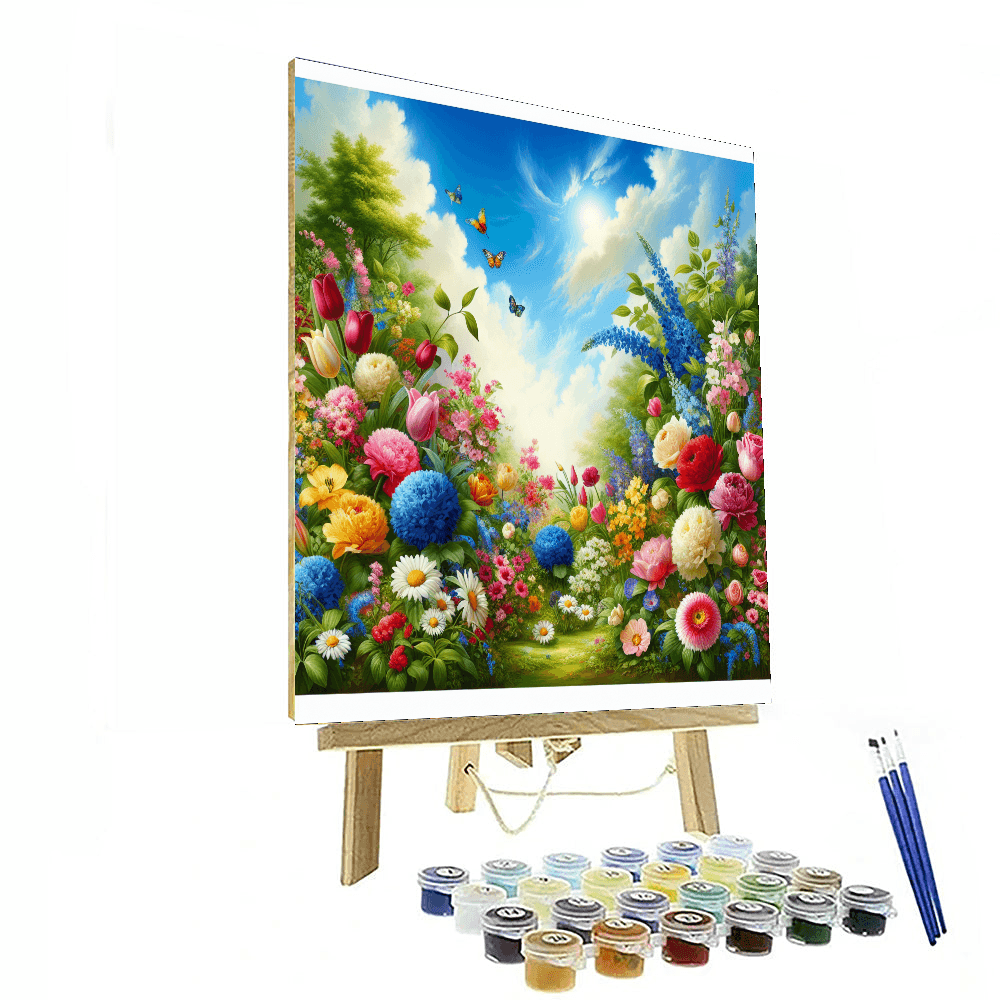 Blossoming Spring Garden DIY Paint By Numbers