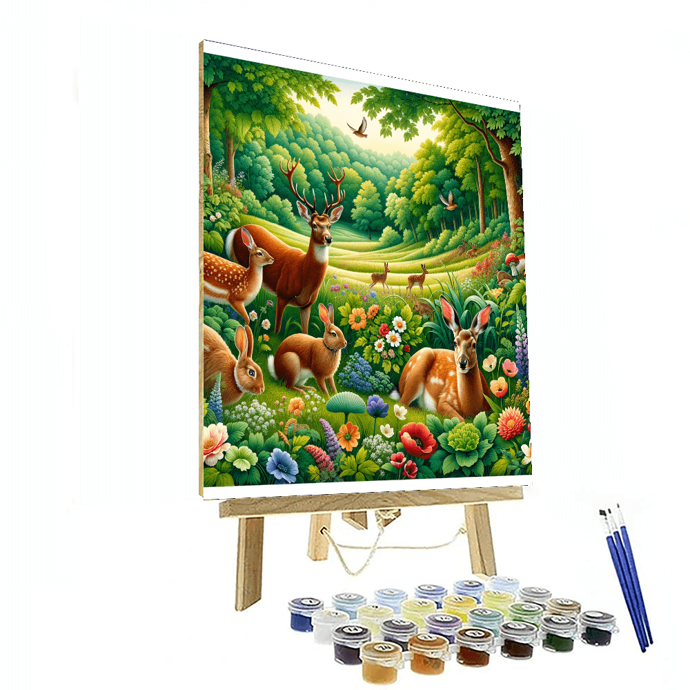 Charming Wildlife Encounters Painting Number Kit