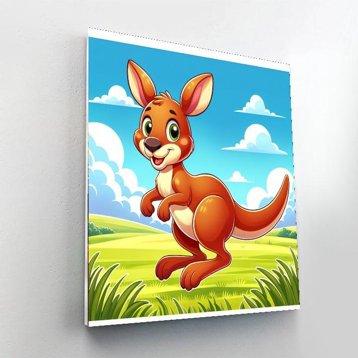 Lively Kangaroo Paint By Color