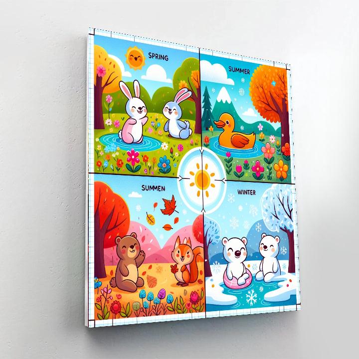 Whimsical Seasons Numbered Painting Kits