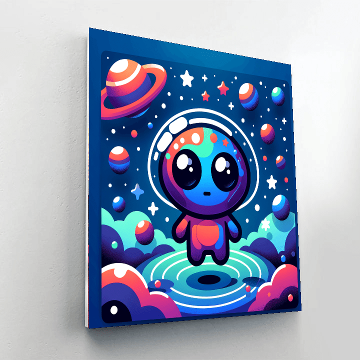 Curious Little Alien DIY Paint By Numbers