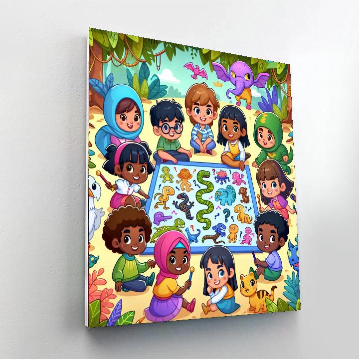 Jungle Mysteries And Riddles Painting Number Kit