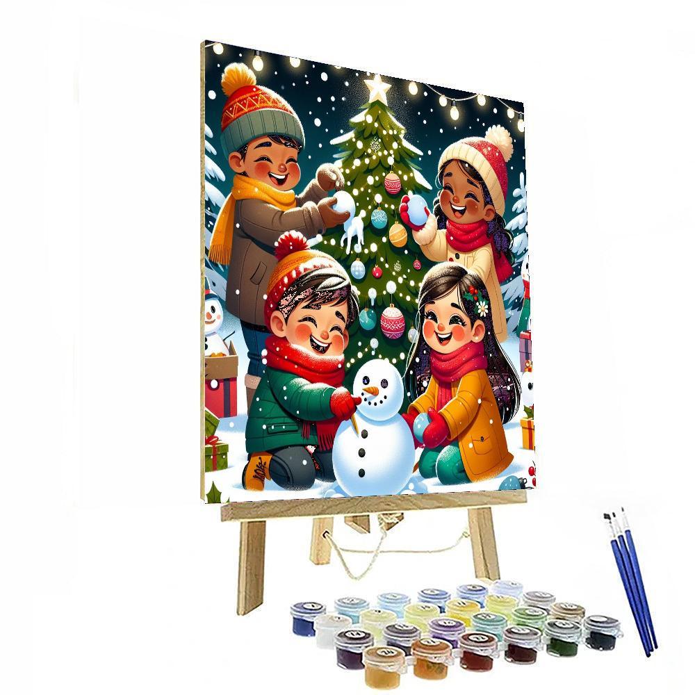 Magical Christmas Wonderland Painting By Numbers Kit
