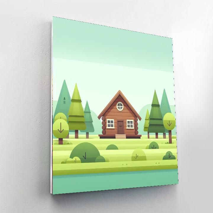 Cozy Country Cabin Paint By Numbers Art