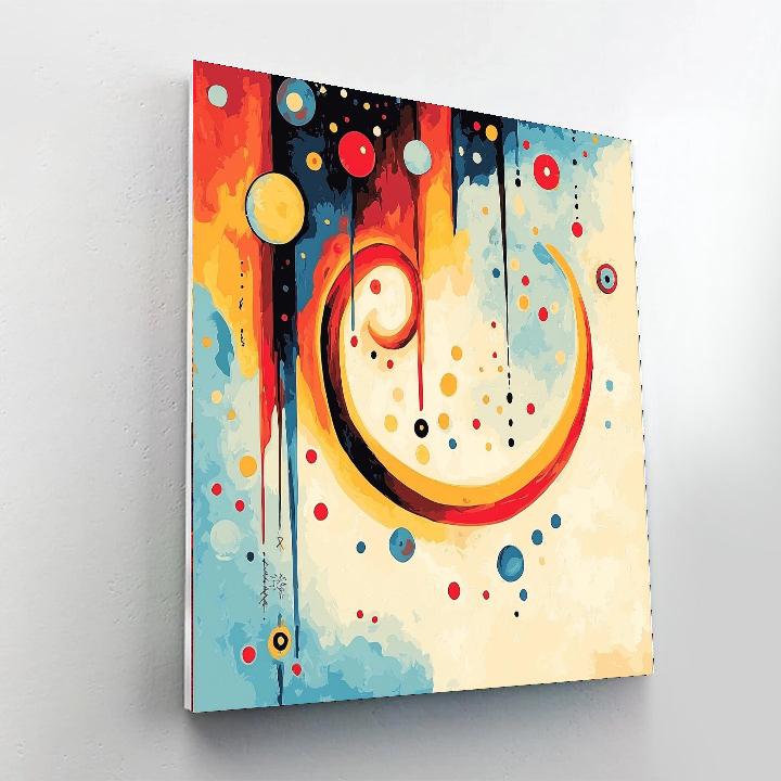 Joan Miró Inspired Cosmic Fantasia  Number Painting