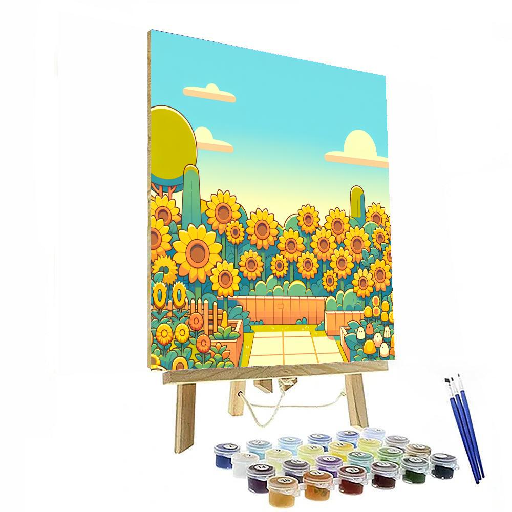 Sunflower Garden Joy Paint By Color