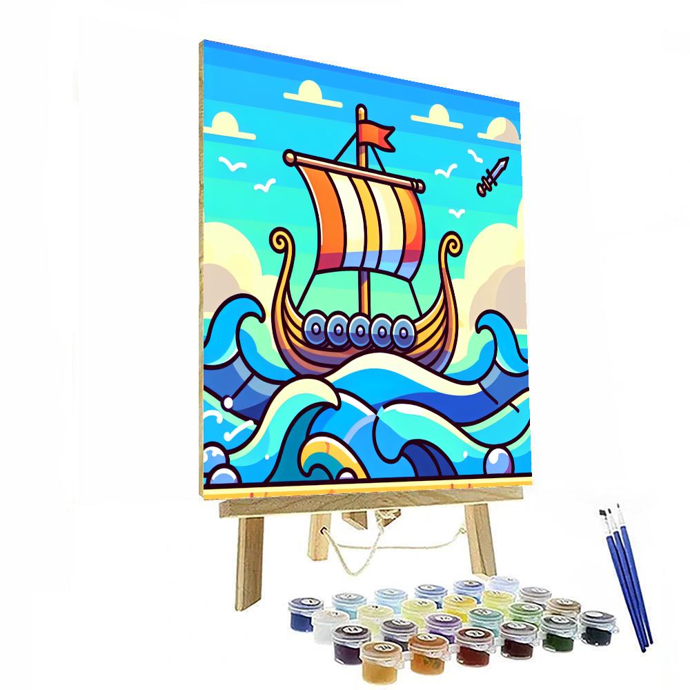 Brave Viking Voyage Painting Number Kit