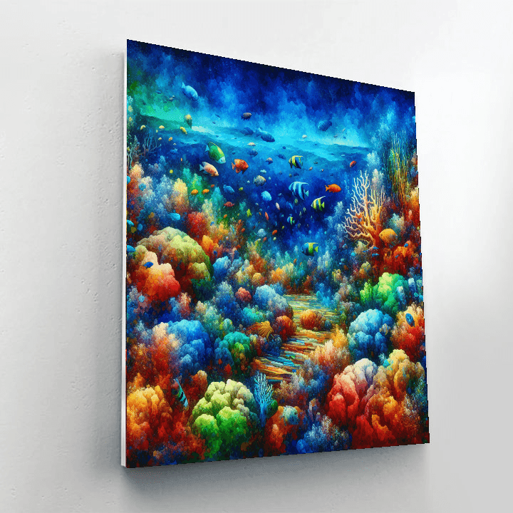 Vibrant Coral Reef Expedition Paint By Numbers Art