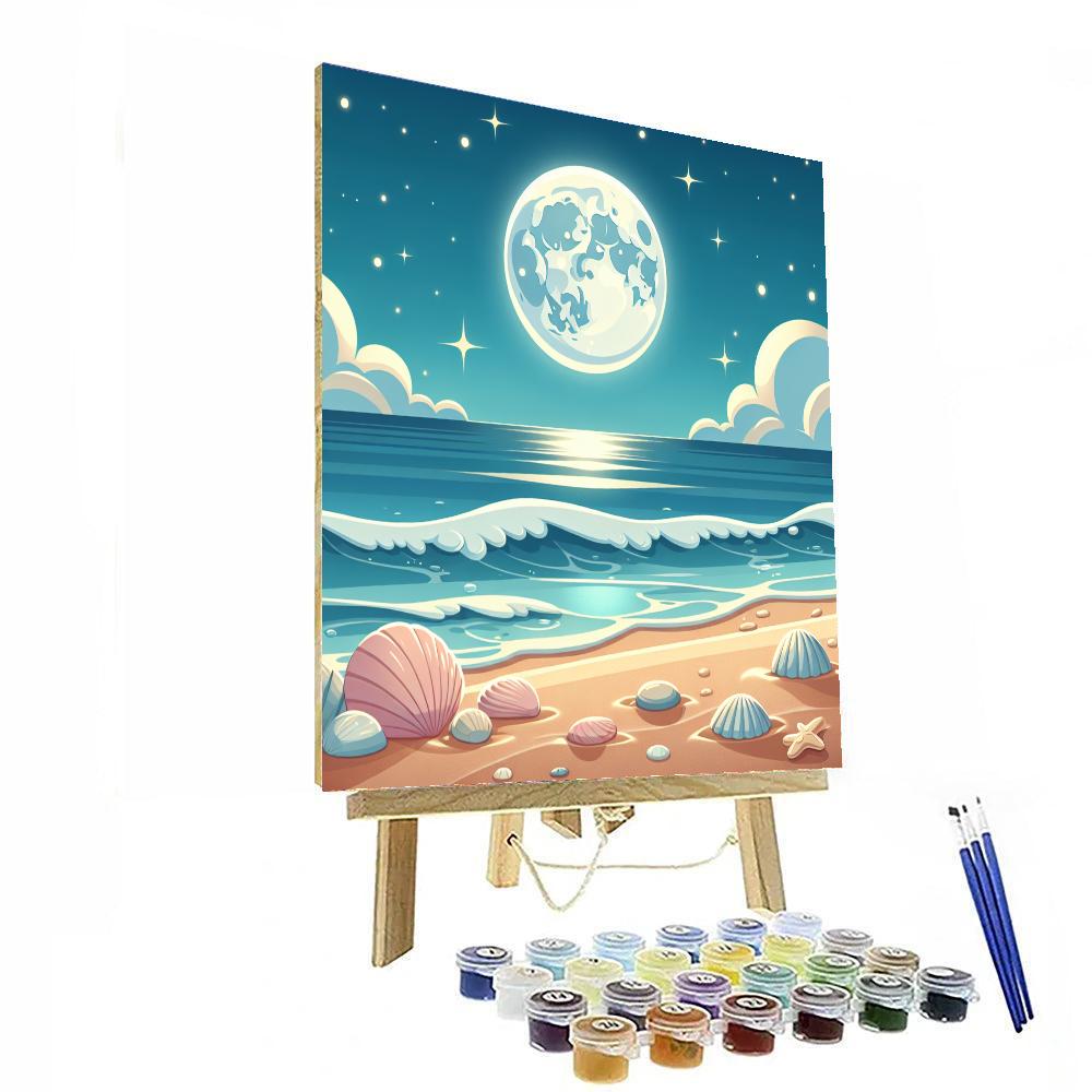Moonlit Beach Walk Paint By Numbers Kits