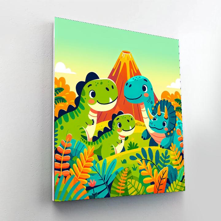 Mysterious Dinosaurs Painting Number Kit