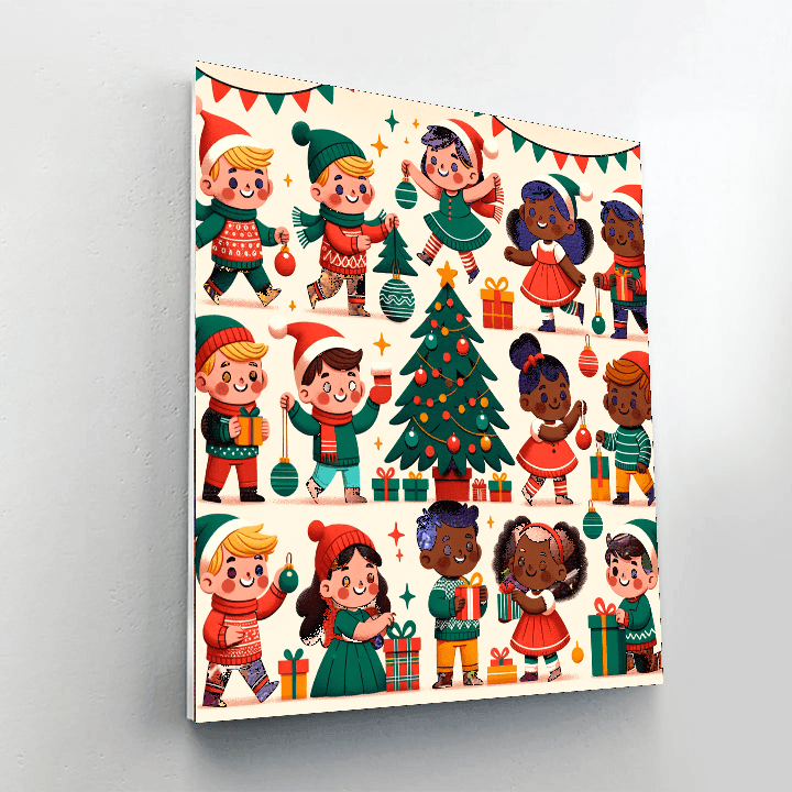 Joyful Holiday Gatherings Painting By Numbers Kit
