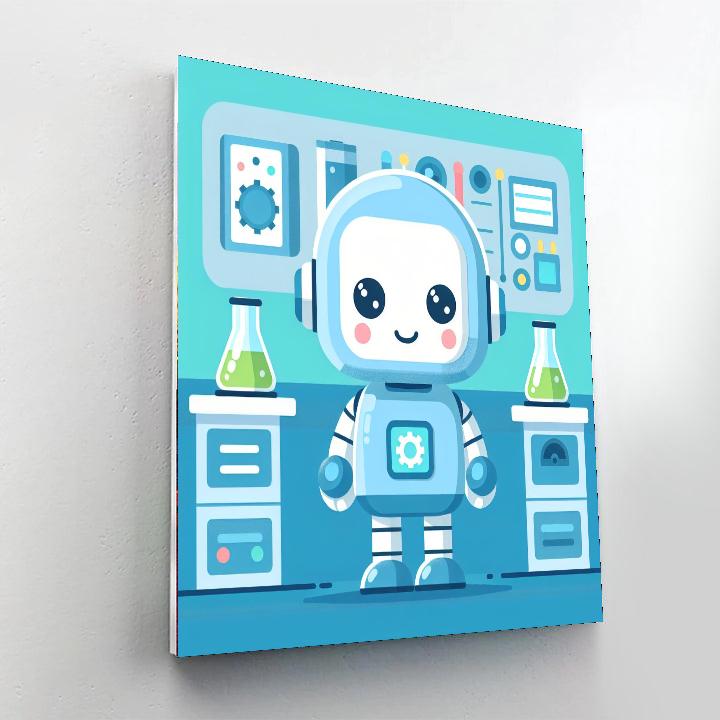 Robot Building Academy Number Painting