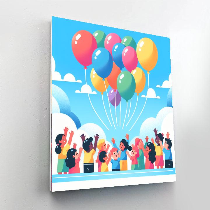 Whimsical Balloon Parade Painting By Numbers Kit
